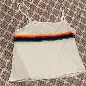 Brandy Melville rainbow stripe shirt
